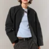 Oversized Washed Canvas Jacket – Black Oversized Washed Canvas Jacket – Black