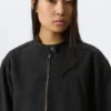 Oversized Washed Canvas Jacket – Black Oversized Washed Canvas Jacket – Black