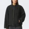 Oversized Washed Canvas Jacket – Black Oversized Washed Canvas Jacket – Black