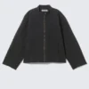 Oversized Washed Canvas Jacket – Black Oversized Washed Canvas Jacket – Black