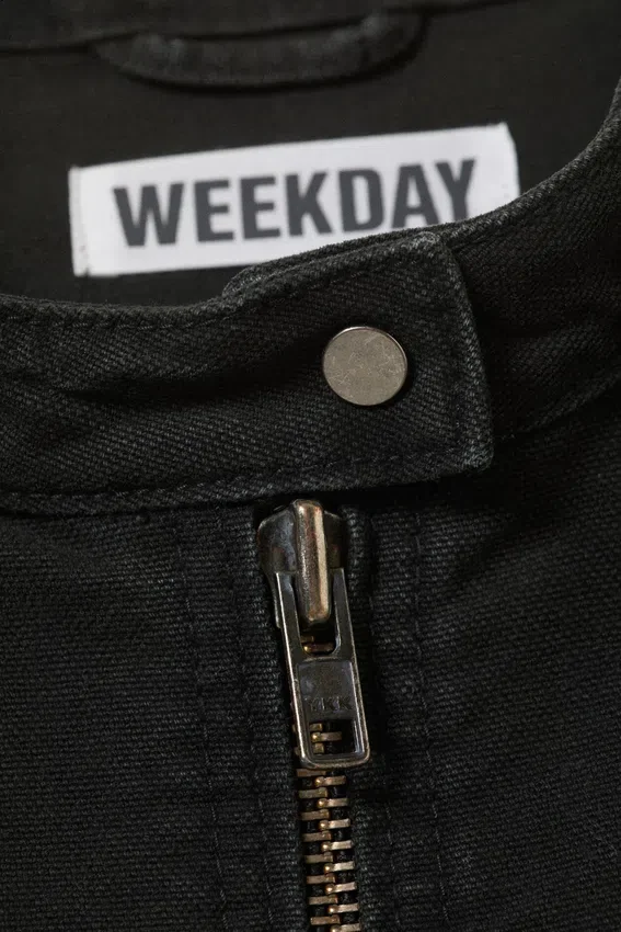 Oversized Washed Canvas Jacket – Black Oversized Washed Canvas Jacket – Black