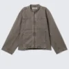 Oversized Washed Canvas Jacket – Grey