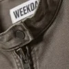 Oversized Washed Canvas Jacket – Grey