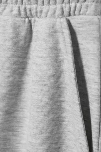 Oversized Wide Leg Terry Sweatpants – Grey Melange