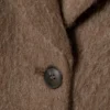 Oversized Wool-Blend Coat – Hairy Dark Beige Oversized Wool-Blend Coat – Hairy Dark Beige