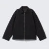 Padded Cotton Canvas Jacket – Black Padded Cotton Canvas Jacket – Black