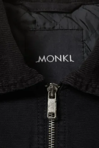 Padded Cotton Canvas Jacket – Black