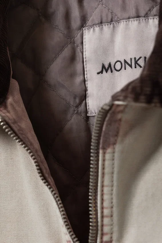 Padded Cotton Canvas Jacket – Pinkish Beige Padded Cotton Canvas Jacket – Pinkish Beige