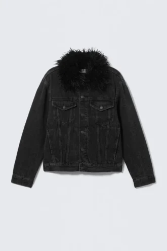 Padded Denim Jacket – Risso Black – Black