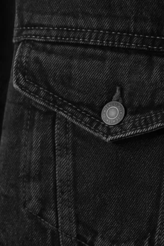 Padded Denim Jacket – Risso Black – Black