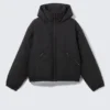 Padded Hooded Puffer Jacket – Black Padded Hooded Puffer Jacket – Black