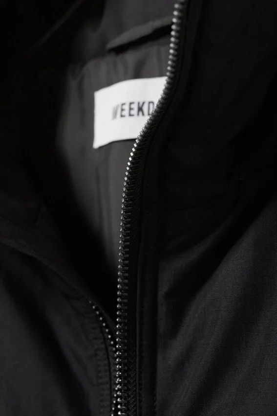 Padded Hooded Puffer Jacket – Black Padded Hooded Puffer Jacket – Black