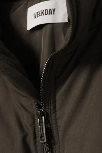 Padded Hooded Puffer Jacket – Dark Brown