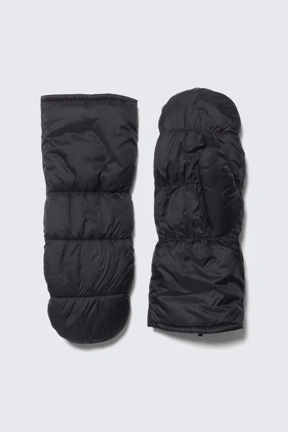 Padded Nylon Mittens – Black Padded Nylon Mittens – Black