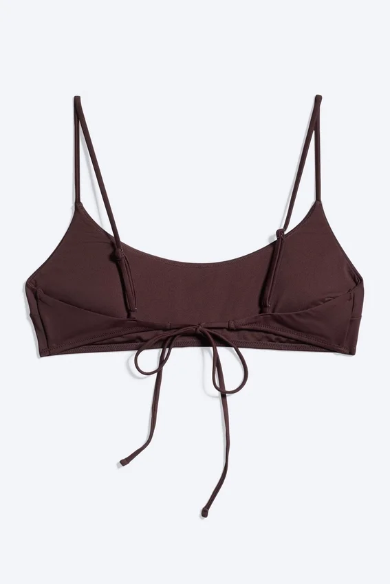 Padded Tie Bikini Top – Dark Red Padded Tie Bikini Top – Dark Red