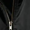 Padded Twill Bomber Jacket – Black