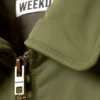 Padded Twill Bomber Jacket – Dusty Olive Green Padded Twill Bomber Jacket – Dusty Olive Green