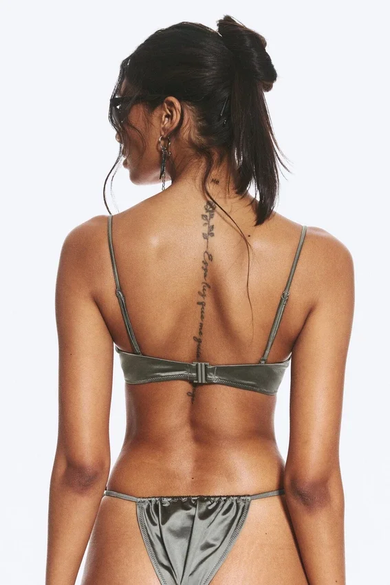 Padded Wire Bikini Top – Dusty Grey Padded Wire Bikini Top – Dusty Grey