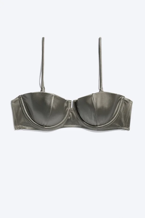 Padded Wire Bikini Top – Dusty Grey Padded Wire Bikini Top – Dusty Grey
