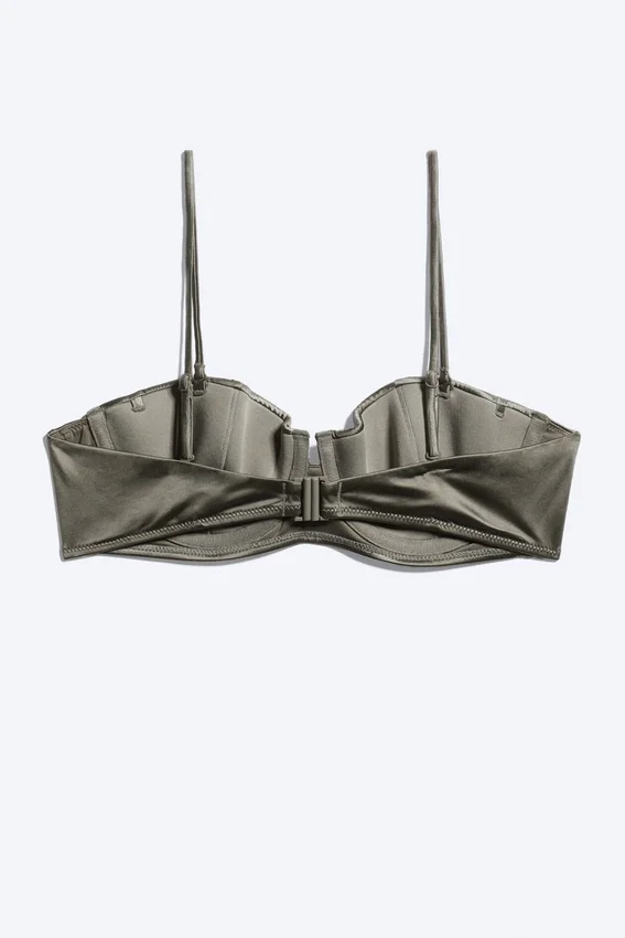 Padded Wire Bikini Top – Dusty Grey Padded Wire Bikini Top – Dusty Grey