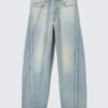 Panelled Loose Fit Baggy Unisex Jeans – Port Blue – Light Blue Panelled Loose Fit Baggy Unisex Jeans – Port Blue – Light Blue