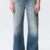 Paz Low Rise No-Waistband Wide Leg Jeans – Blue Horses – Medium Blue Paz Low Rise No-Waistband Wide Leg Jeans – Blue Horses – Medium Blue