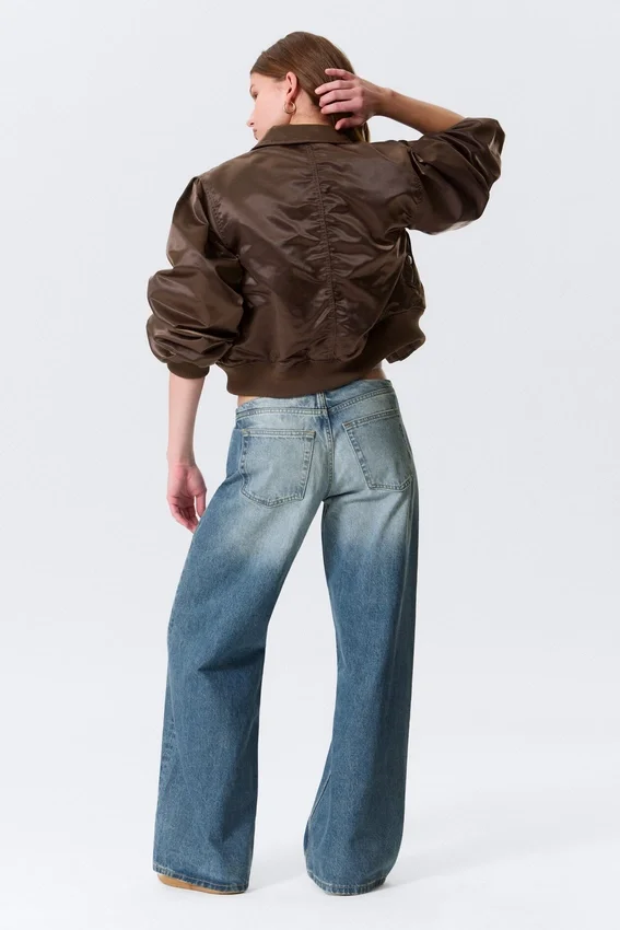 Paz Low Rise No-Waistband Wide Leg Jeans – Blue Horses – Medium Blue Paz Low Rise No-Waistband Wide Leg Jeans – Blue Horses – Medium Blue