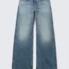 Paz Low Rise No-Waistband Wide Leg Jeans – Blue Horses – Medium Blue Paz Low Rise No-Waistband Wide Leg Jeans – Blue Horses – Medium Blue
