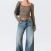 Paz Mid Rise Wide Jeans – Blue Horses – Medium Blue Paz Mid Rise Wide Jeans – Blue Horses – Medium Blue