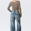 Paz Mid Rise Wide Jeans – Blue Horses – Medium Blue Paz Mid Rise Wide Jeans – Blue Horses – Medium Blue