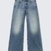 Paz Mid Rise Wide Jeans – Blue Horses – Medium Blue Paz Mid Rise Wide Jeans – Blue Horses – Medium Blue