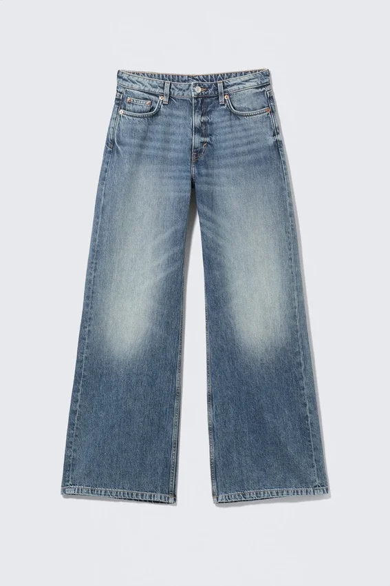 Paz Mid Rise Wide Jeans – Blue Horses – Medium Blue Paz Mid Rise Wide Jeans – Blue Horses – Medium Blue