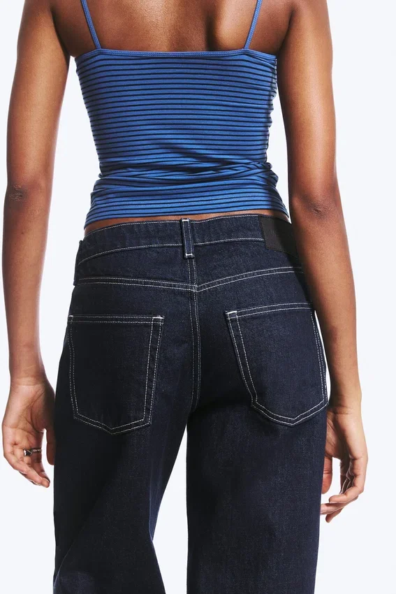 Paz Mid Rise Wide Jeans – Blue Rinse – Dark Blue Paz Mid Rise Wide Jeans – Blue Rinse – Dark Blue