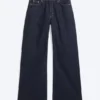 Paz Mid Rise Wide Jeans – Blue Rinse – Dark Blue Paz Mid Rise Wide Jeans – Blue Rinse – Dark Blue