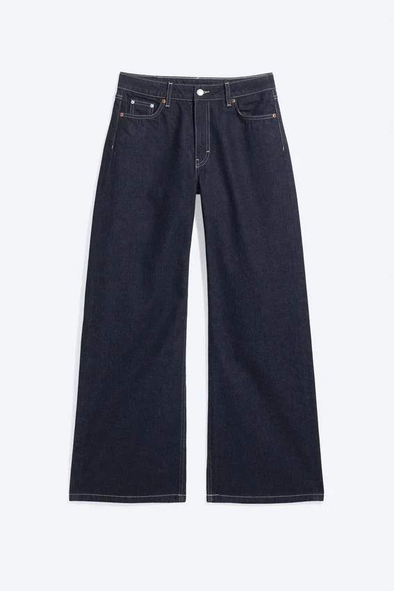 Paz Mid Rise Wide Jeans – Blue Rinse – Dark Blue Paz Mid Rise Wide Jeans – Blue Rinse – Dark Blue