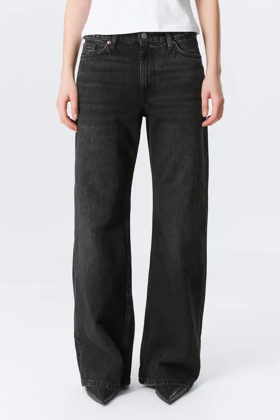 Paz Mid Rise Wide Jeans – Paloma Black – Black Paz Mid Rise Wide Jeans – Paloma Black – Black