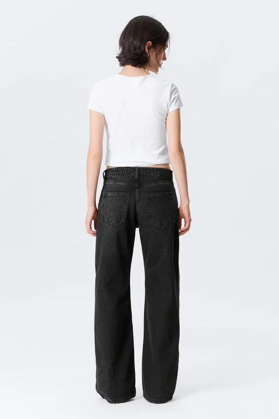 Paz Mid Rise Wide Jeans – Paloma Black – Black Paz Mid Rise Wide Jeans – Paloma Black – Black