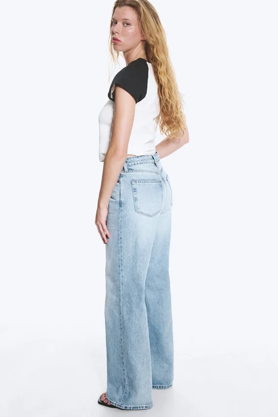 Paz Mid Rise Wide Jeans – Trot Blue – Light Blue Paz Mid Rise Wide Jeans – Trot Blue – Light Blue