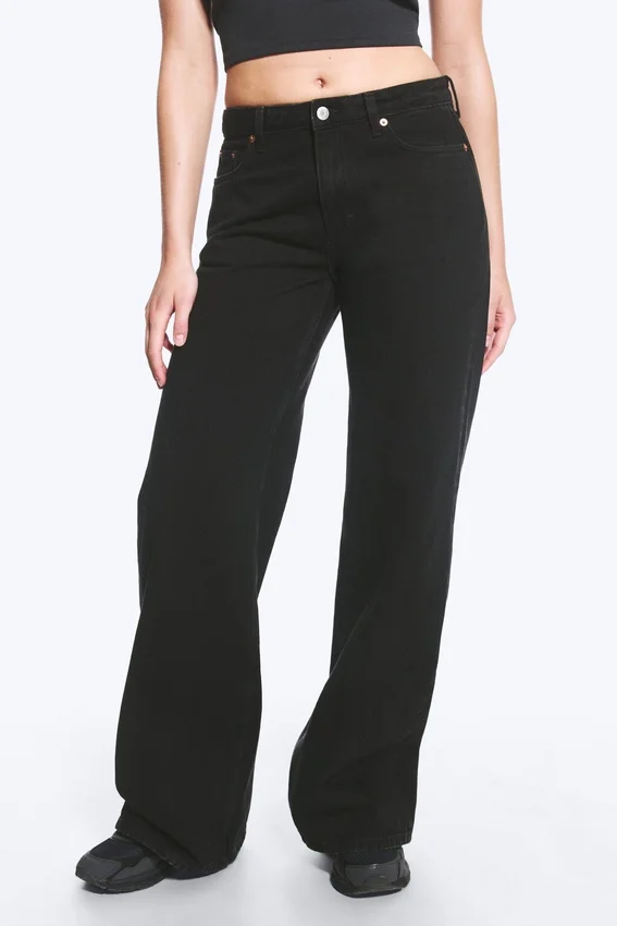 Paz Mid Rise Wide Jeans – Tuned Black – Black Paz Mid Rise Wide Jeans – Tuned Black – Black