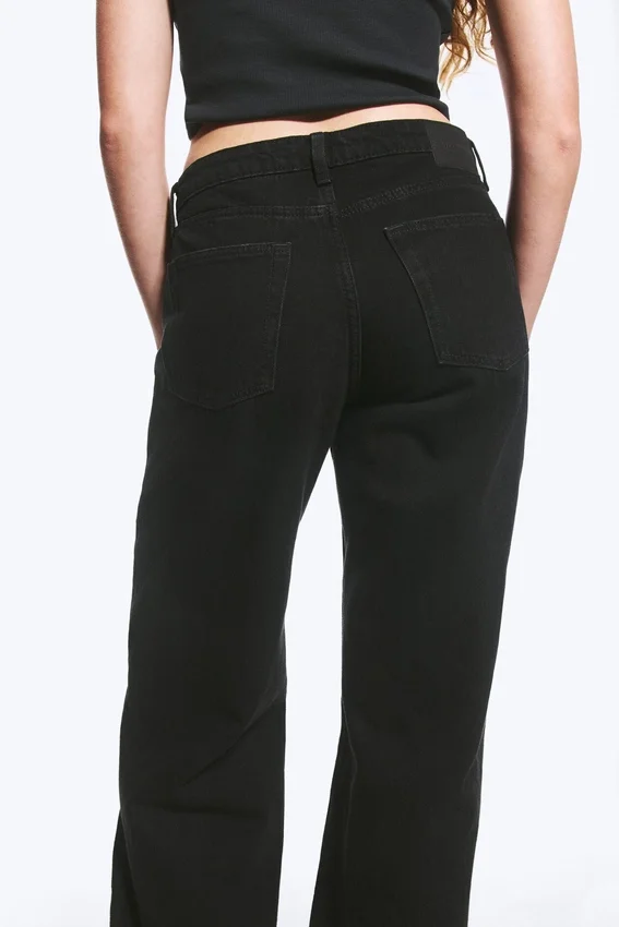 Paz Mid Rise Wide Jeans – Tuned Black – Black Paz Mid Rise Wide Jeans – Tuned Black – Black