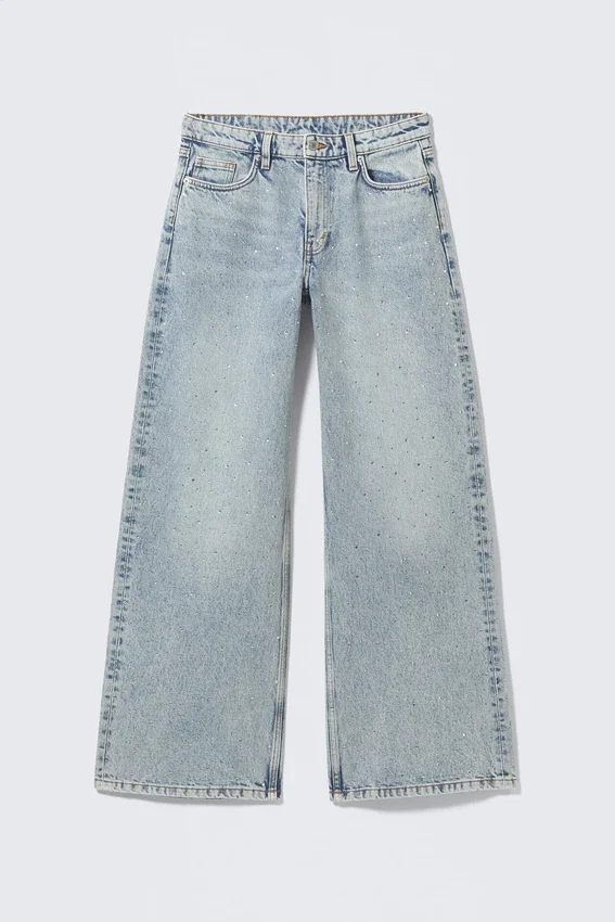 Paz Mid Straight Embellished Jeans – Venice Blue – Light Blue Paz Mid Straight Embellished Jeans – Venice Blue – Light Blue