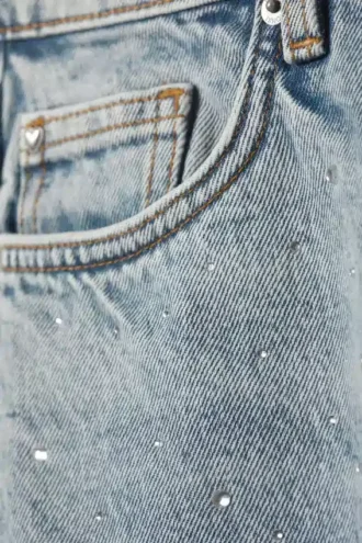 Paz Mid Straight Embellished Jeans – Venice Blue – Light Blue