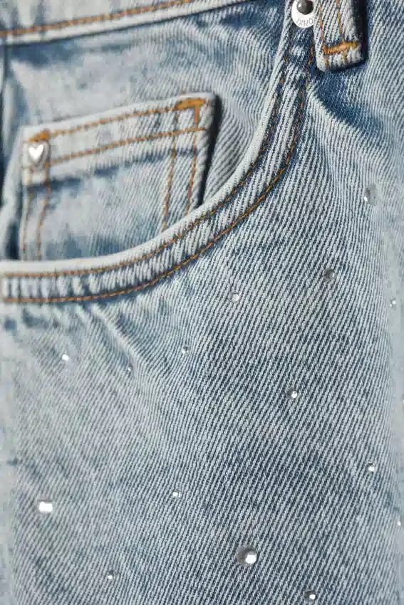 Paz Mid Straight Embellished Jeans – Venice Blue – Light Blue Paz Mid Straight Embellished Jeans – Venice Blue – Light Blue