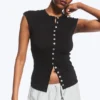 Pearl Button up Top – Black – Pearl Buttons Pearl Button up Top – Black – Pearl Buttons