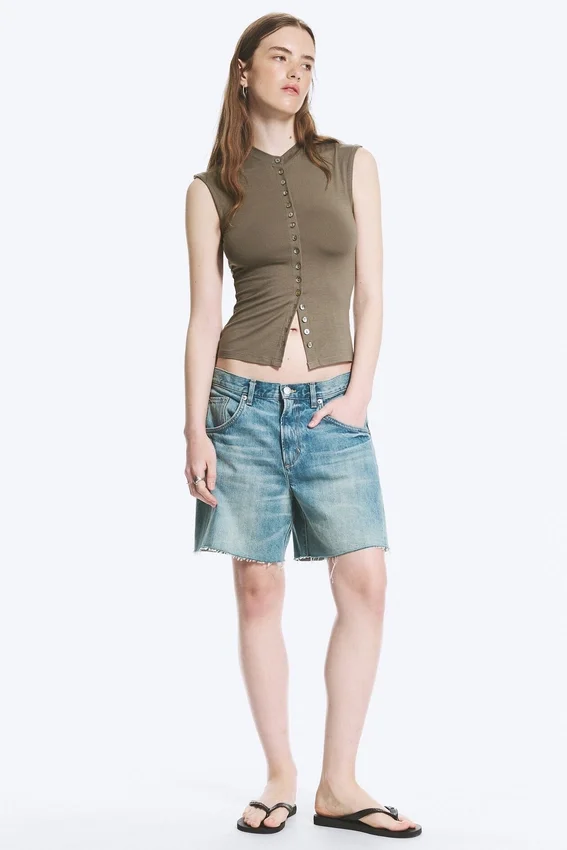 Pearl Button up Top – Dusty Grey Pearl Button up Top – Dusty Grey