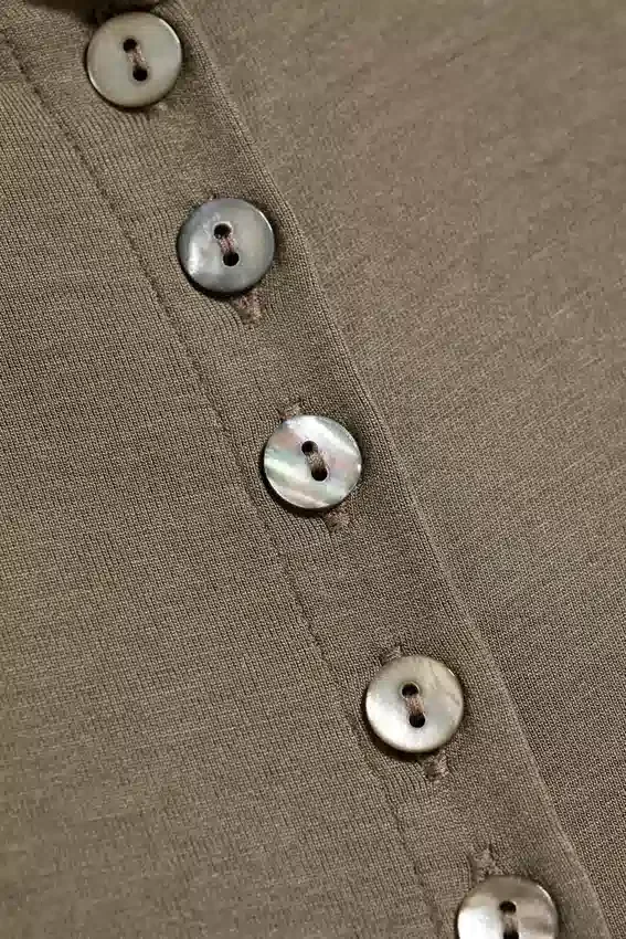 Pearl Button up Top – Dusty Grey Pearl Button up Top – Dusty Grey
