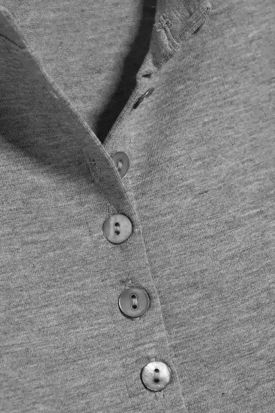 Pearl Button up Top – Dusty Grey Melange Pearl Button up Top – Dusty Grey Melange