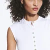 Pearl Button up Top – White – Pearl Buttons Pearl Button up Top – White – Pearl Buttons