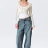 Peggy Low Rise Loose Baggy Jeans – Blue – Fold Up Peggy Low Rise Loose Baggy Jeans – Blue – Fold Up