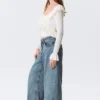 Peggy Low Rise Loose Baggy Jeans – Blue – Fold Up Peggy Low Rise Loose Baggy Jeans – Blue – Fold Up